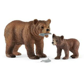 Schleich | Wild Life | Grizzly Bear Mother with Cub