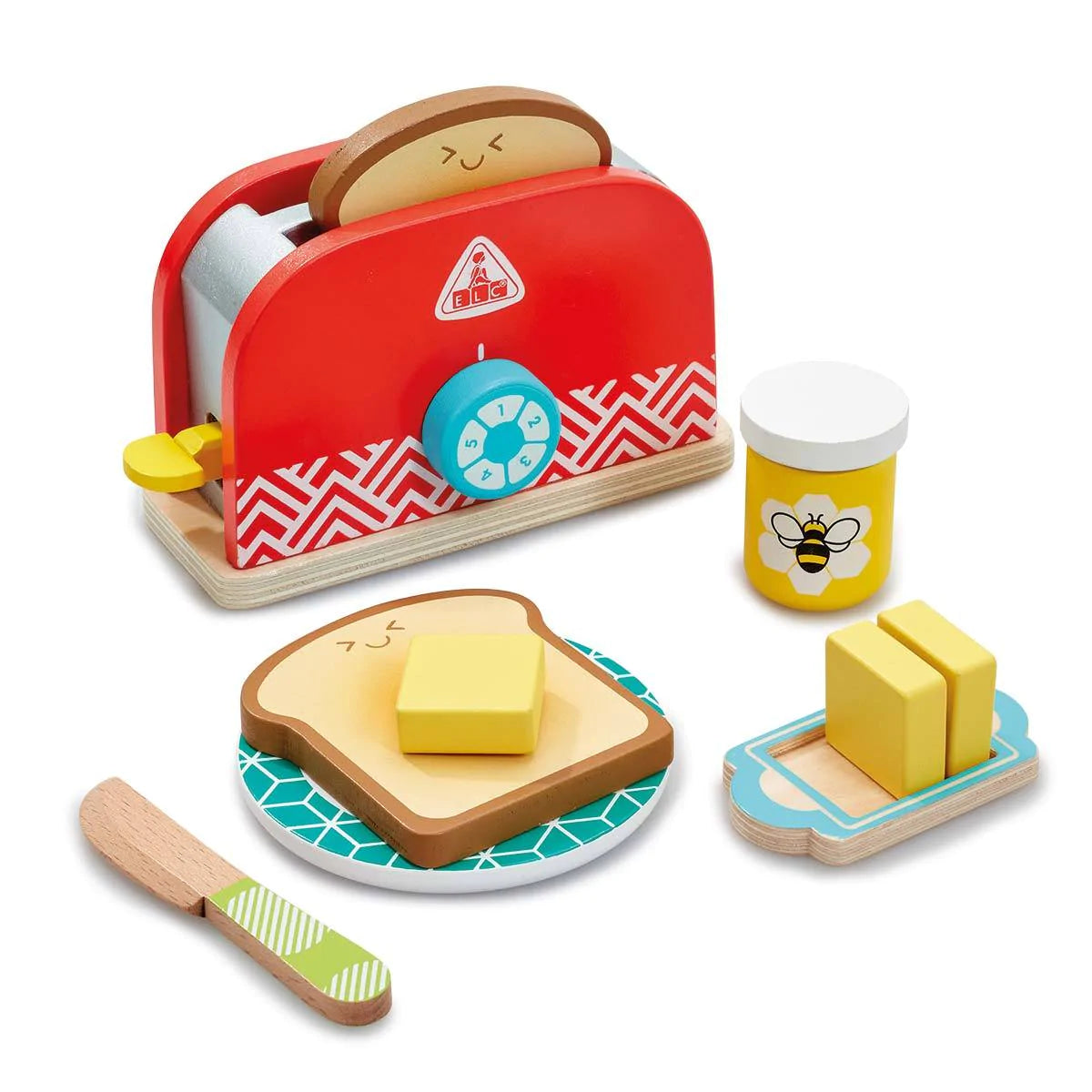 Wooden Toy Toaster Playset — Delightful Rainglow